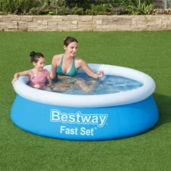 Bestway Fast Set™ Plain ABS Plastic & PVC Family Lounge Pool (W) 1.83m X (L) 1.83m -Gardens And Landscaping bestway fast set plain abs plastic pvc family lounge pool w 1 83m x l 1 83m6942138967630 02i