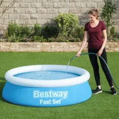 Bestway Fast Set™ Plain ABS Plastic & PVC Family Lounge Pool (W) 1.83m X (L) 1.83m -Gardens And Landscaping bestway fast set plain abs plastic pvc family lounge pool w 1 83m x l 1 83m6942138967630 03i
