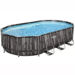 Bestway Power Steel® Wood Effect Polyvinyl Chloride (PVC) & Steel Pool (W) 3.66m X (L) 6.1m