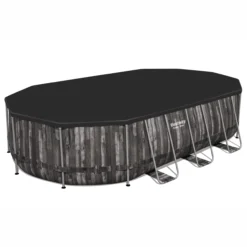 Bestway Power Steel® Wood Effect Polyvinyl Chloride (PVC) & Steel Pool (W) 3.66m X (L) 6.1m -Gardens And Landscaping bestway power steel wood effect polyvinyl chloride pvc steel pool w 3 66m x l 6 1m6942138983586 21c