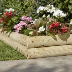 Gardens And Landscaping -Gardens And Landscaping blooma gydan green pine horizontal log edging h 20cm l 1m3663602726357 01i bq