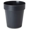 Blooma Nurgul Dark Grey Plastic Circular Plant Pot (Dia)30cm