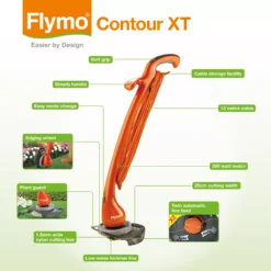 Flymo Contour XT 300W Corded Grass Trimmer -Gardens And Landscaping flymo contour xt 300w corded grass trimmer7391736970686 03t bq