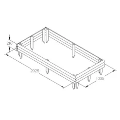 Forest Garden 21 X 204 X 104 Wood Rectangular Raised Bed Kit -Gardens And Landscaping forest garden 21 x 204 x 104 wood rectangular raised bed kit5013053134863 01t bq