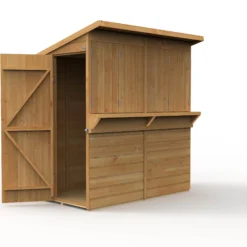 Forest Garden 6x3 Ft Pent Shiplap Garden Bar With Single Door -Gardens And Landscaping forest garden 6x3 ft pent shiplap garden bar with single door5013053184066 03c bq