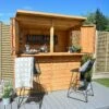 Forest Garden 6x3 Ft Pent Shiplap Garden Bar With Single Door -Gardens And Landscaping forest garden 6x3 ft pent shiplap garden bar with single door5013053184066 03i bq