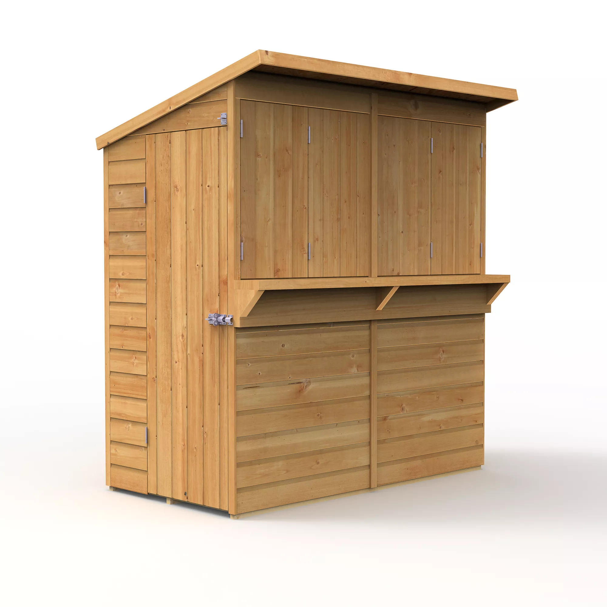 Forest Garden 6x3 Pent Dip Treated Shiplap Wooden Shed With Floor - Assembly Service Included 4 Forest Garden 6x3 Pent Dip Treated Shiplap Wooden Shed With Floor - Assembly Service Included - Image 2