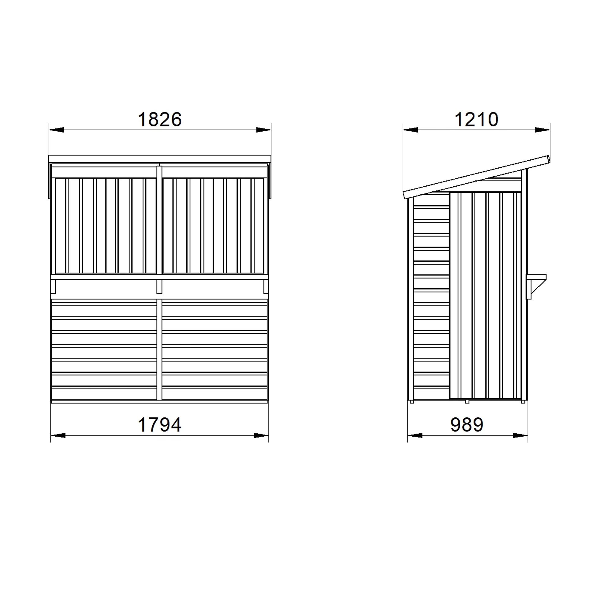 Forest Garden 6x3 Pent Dip Treated Shiplap Wooden Shed With Floor - Assembly Service Included 10 Forest Garden 6x3 Pent Dip Treated Shiplap Wooden Shed With Floor - Assembly Service Included - Image 8