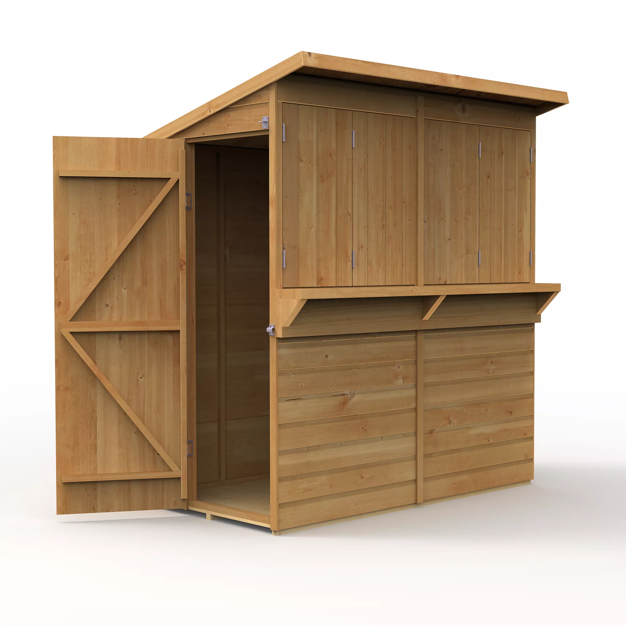 Forest Garden 6x3 Pent Dip Treated Shiplap Wooden Shed With Floor - Assembly Service Included 6 Forest Garden 6x3 Pent Dip Treated Shiplap Wooden Shed With Floor - Assembly Service Included - Image 4