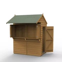 Forest Garden 6x4 Apex Dip Treated Shiplap Wooden Shed With Floor -Gardens And Landscaping forest garden 6x4 apex dip treated shiplap wooden shed with floor5013053189948 02c