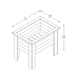 Forest Garden Deep Root Wooden Rectangular Planter -Gardens And Landscaping forest garden deep root wooden rectangular planter5013053143056 01t BQ