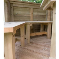 Forest Garden Furnished Hexagonal Gazebo, (W)3.3m (D)2.84m -Gardens And Landscaping forest garden furnished hexagonal gazebo w 3 3m d 2 84m5013053172377 06i