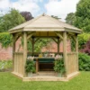 Forest Garden Furnished Hexagonal Gazebo, (W)3.78m (D)3.27m 2 Forest Garden Furnished Hexagonal Gazebo, (W)3.78m (D)3.27m -Gardens And Landscaping forest garden furnished hexagonal gazebo w 3 78m d 3 27m5013053172469 01i