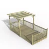 Forest Garden Grey Pergola & Decking Kit, X4 Post X5 Balustrade (H) 2.5m X (W) 5.2m - Canopy Included -Gardens And Landscaping forest garden grey pergola decking kit x4 post x5 balustrade h 2 5m x w 5 2m canopy included5013053192733 01c