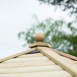 Forest Garden Hexagonal Gazebo With Timber Roof, (W)4.9m (D)4.24m -Gardens And Landscaping forest garden hexagonal gazebo with timber roof w 4 9m d 4 24m5013053163443 05i
