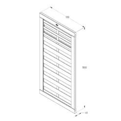 Forest Garden Kyoto Wood Slatted Gate, (H)1.8m (W)0.9m -Gardens And Landscaping forest garden kyoto wood slatted gate h 1 8m w 0 9m5013053145944 04t bq