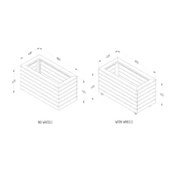 Forest Garden Linear Natural Timber Rectangular Planter (H) 49.6cm X (W) 80cm -Gardens And Landscaping forest garden linear natural timber rectangular planter h 49 6cm x w 80cm5013053190388 01t