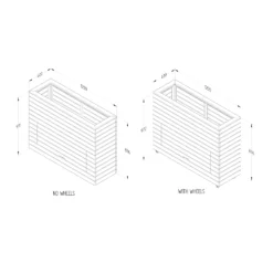 Forest Garden Linear Natural Timber Rectangular Planter (H) 91.1cm X (W) 120cm -Gardens And Landscaping forest garden linear natural timber rectangular planter h 91 1cm x w 120cm5013053190241 01t