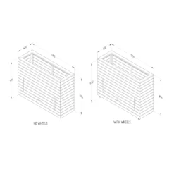 Forest Garden Linear Natural Timber Rectangular Planter (H) 97.2cm X (W) 120cm -Gardens And Landscaping forest garden linear natural timber rectangular planter h 97 2cm x w 120cm5013053190425 01t