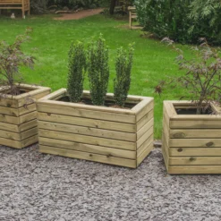 Forest Garden Linear Wooden Rectangular Planter -Gardens And Landscaping forest garden linear wooden rectangular planter5013053160299 04i bq