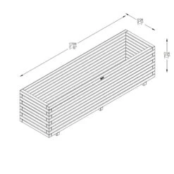 Forest Garden Lomello Natural Timber Wooden Rectangular Planter -Gardens And Landscaping forest garden lomello natural timber wooden rectangular planter5013053181140 01t bq