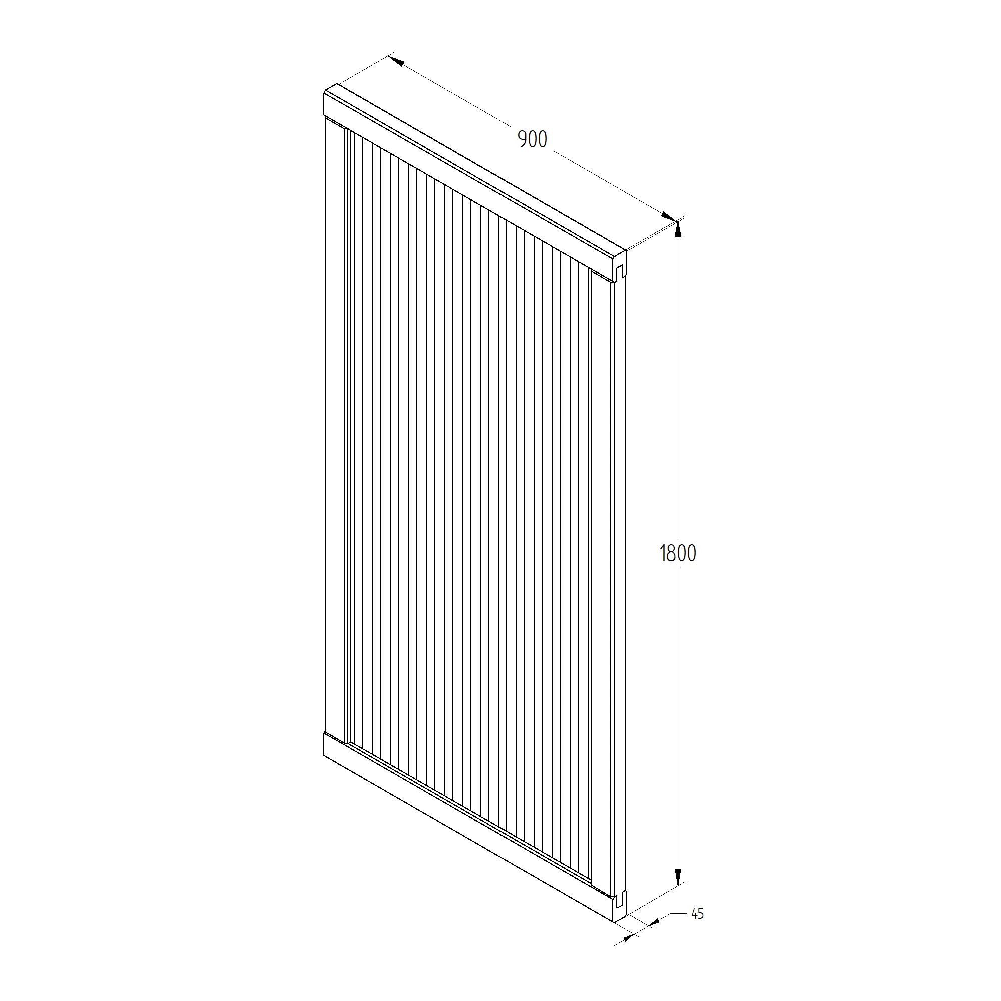 Forest Garden Noise Reduction Wood Slatted Gate, (H)1.8m (W)0.9m 6 Forest Garden Noise Reduction Wood Slatted Gate, (H)1.8m (W)0.9m - Image 4