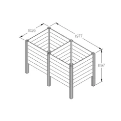 Forest Garden Slot Down Composter Extension Kit 650L -Gardens And Landscaping forest garden slot down composter extension kit 650l5013053133545 01t