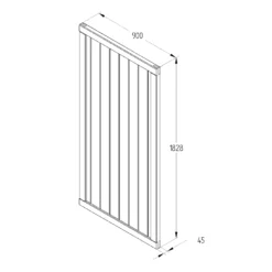 Forest Garden Tongue & Groove Wood Slatted Gate, (H)1.8m (W)0.9m -Gardens And Landscaping forest garden tongue groove wood slatted gate h 1 8m w 0 9m5013053168028 04t bq