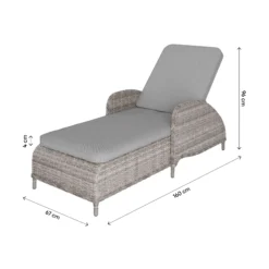 GoodHome Hamilton Steeple Grey Rattan Effect Sun Lounger -Gardens And Landscaping goodhome hamilton steeple grey rattan effect sun lounger5059340676159 02t
