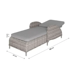 GoodHome Hamilton Steeple Grey Rattan Effect Sun Lounger -Gardens And Landscaping goodhome hamilton steeple grey rattan effect sun lounger5059340676159 03t
