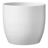 GoodHome Katu White Ceramic Round Plant Pot (Dia)33cm -Gardens And Landscaping goodhome katu white ceramic round plant pot dia 33cm5059340328393 02c