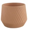 GoodHome Lummi Beige Terracotta Slanting Stripes Circular Plant Pot (Dia)23.5cm 1 GoodHome Lummi Beige Terracotta Slanting Stripes Circular Plant Pot (Dia)23.5cm -Gardens And Landscaping goodhome lummi beige terracotta slanting stripes circular plant pot dia 23 5cm5059340327914 02c