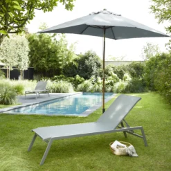 GoodHome Moorea Grey Metal Sun Lounger -Gardens And Landscaping goodhome moorea grey metal sun lounger5059340347356 01i