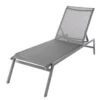 GoodHome Moorea Grey Metal Sun Lounger