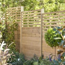 GoodHome Neva Pin Timber Trellis Panel (W)179cm X (H)52cm -Gardens And Landscaping goodhome neva pin timber trellis panel w 179cm x h 52cm3663602942979 02bq