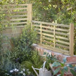 GoodHome Neva Pin Timber Trellis Panel (W)179cm X (H)52cm -Gardens And Landscaping goodhome neva pin timber trellis panel w 179cm x h 52cm3663602942979 03bq