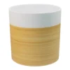GoodHome Penan White Wood Effect Cement Circular Plant Pot (Dia)38cm -Gardens And Landscaping goodhome penan white wood effect cement circular plant pot dia 38cm5059340328324 02c