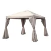 GoodHome Preston Taupe Square Gazebo, (W)3m (D)3m - Assembly Required -Gardens And Landscaping goodhome preston taupe square gazebo w 3m d 3m assembly required5059340125497 01c