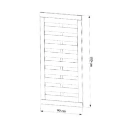 Klikstrom Tiama Pine Horizontal Slats Gate, (H)1.8m (W)0.9m -Gardens And Landscaping klikstrom tiama pine horizontal slats gate h 1 8m w 0 9m5059340668833 01t