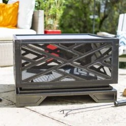 La Hacienda Brooklyn Steel Firepit 8 La Hacienda Brooklyn Steel Firepit -Gardens And Landscaping la hacienda brooklyn steel firepit5055025582364 01i BQ