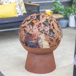 La Hacienda Globe Steel Firepit -Gardens And Landscaping la hacienda globe steel firepit5055025586089 02i bq