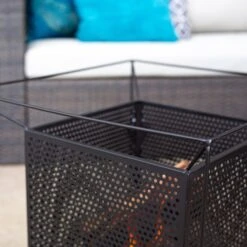 La Hacienda Quadrada Steel Firepit -Gardens And Landscaping la hacienda quadrada steel firepit5055025586355 02i bq