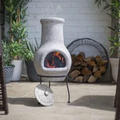 La Hacienda Wela Clay Chiminea -Gardens And Landscaping la hacienda wela clay chiminea5055025672096 01i bq