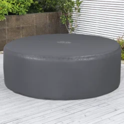 Lay-Z-Spa Grey Circular Hot Tub Cover (D) 1960mm X (H )710mm -Gardens And Landscaping lay z spa grey circular hot tub cover d 1960mm x h 710mm6941607321270 01i