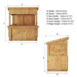 Mercia 6x4 Ft Pent Tongue & Groove Wooden Garden Bar With Single Door 18 Mercia 6x4 Ft Pent Tongue & Groove Wooden Garden Bar With Single Door -Gardens And Landscaping mercia 6x4 ft pent tongue groove wooden garden bar with single door5029442007250 01t