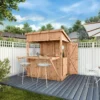 Mercia 6x4 Ft Pent Tongue & Groove Wooden Garden Bar With Single Door -Gardens And Landscaping mercia 6x4 ft pent tongue groove wooden garden bar with single door5029442007250 02i