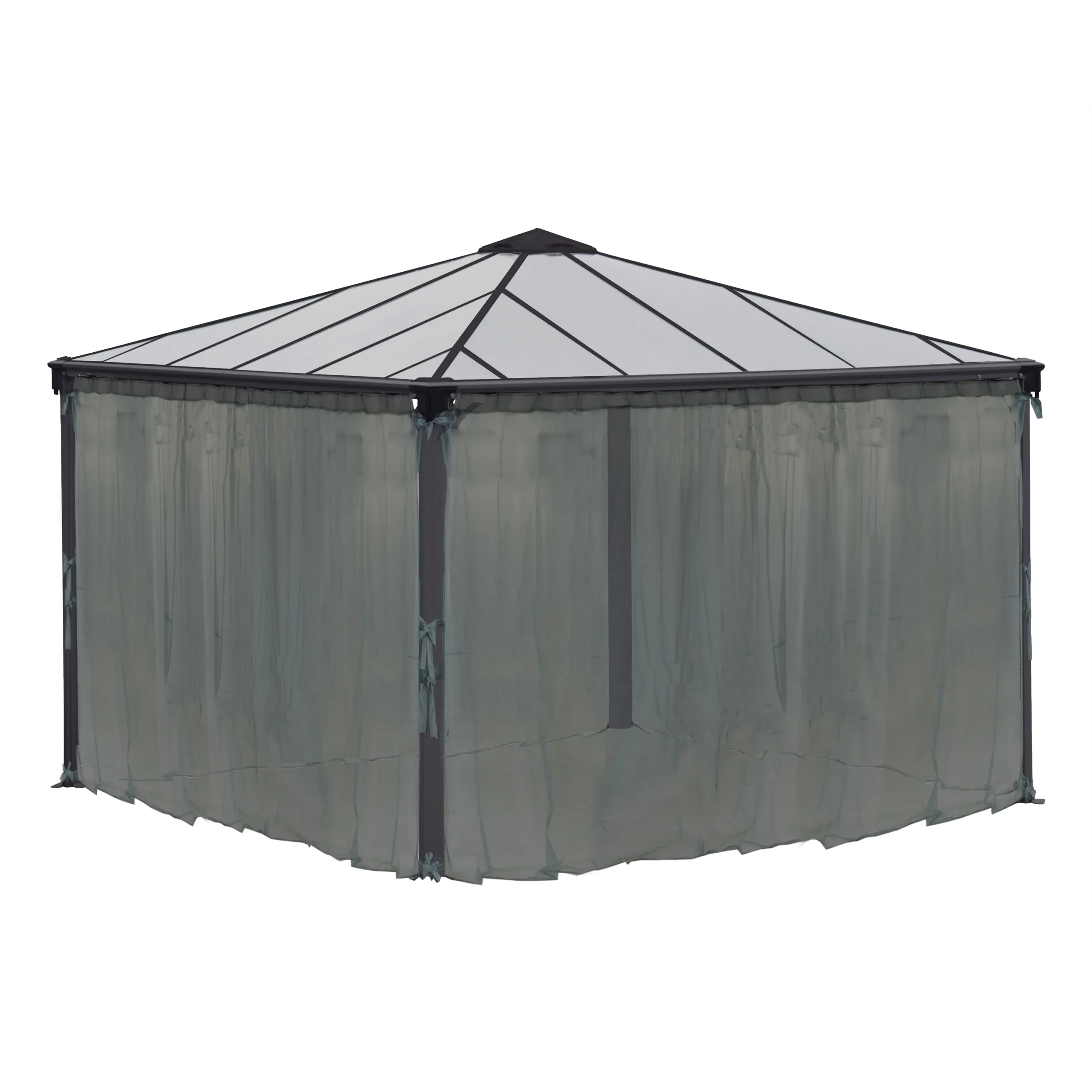 Palram - Canopia 3K Series Grey Polyester (PES) Gazebo Netting, Pack Of 6 (L)2170mm (W)3660mm 3 Palram - Canopia 3K Series Grey Polyester (PES) Gazebo Netting, Pack Of 6 (L)2170mm (W)3660mm