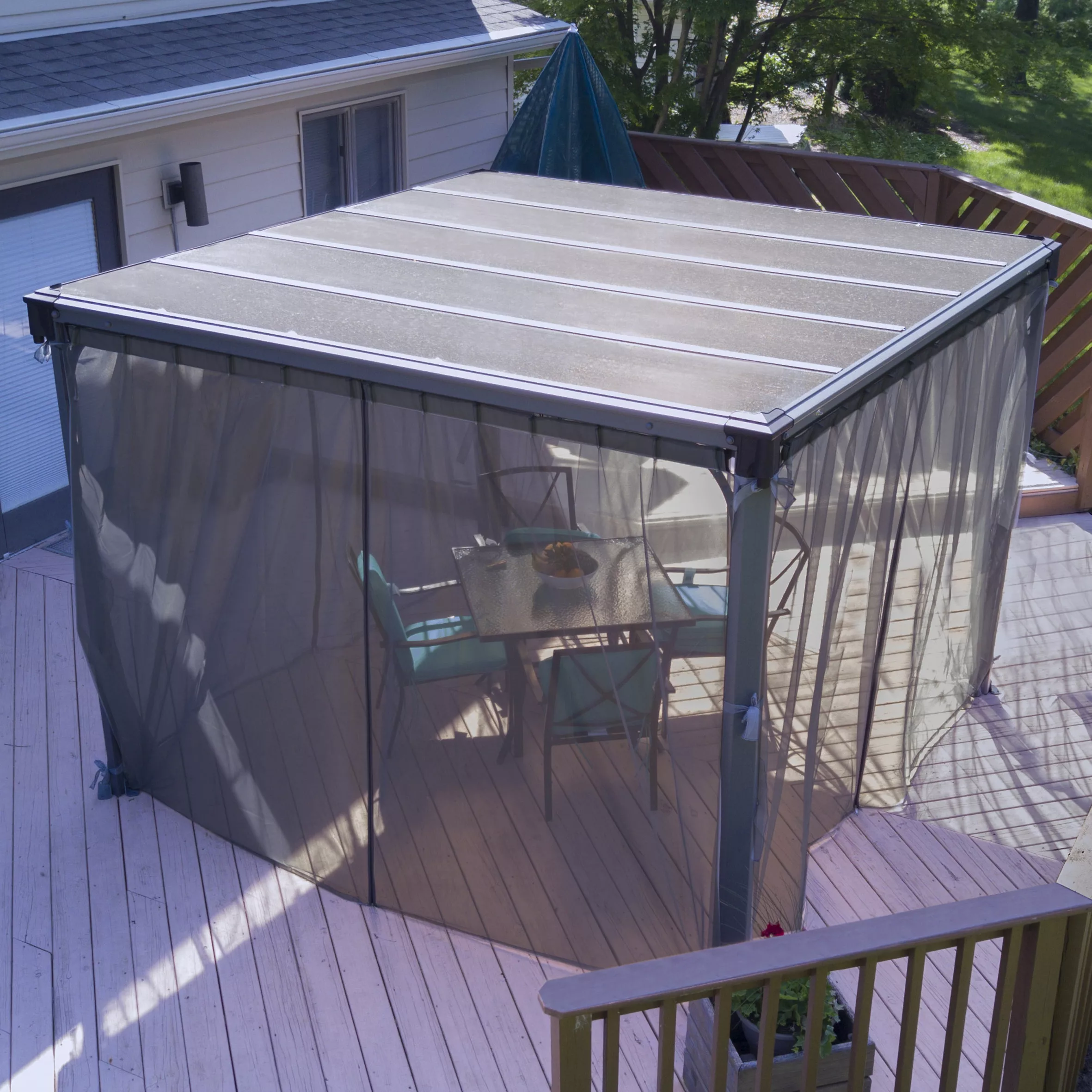 Palram - Canopia 3K Series Grey Polyester (PES) Gazebo Netting, Pack Of 6 (L)2170mm (W)3660mm 7 Palram - Canopia 3K Series Grey Polyester (PES) Gazebo Netting, Pack Of 6 (L)2170mm (W)3660mm - Image 5