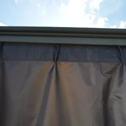 Palram - Canopia 4K Series Grey Polyester (PES) Gazebo Curtain, Pack Of 4 (L)2170mm (W)4360mm -Gardens And Landscaping palram canopia 4k series grey polyester pes gazebo curtain pack of 4 l 2170mm w 4360mm7290108133936 02i