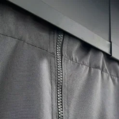 Palram - Canopia Dallas Grey Polyester (PES) Gazebo Curtain, Pack Of 4 (L)2120mm (W)4090mm -Gardens And Landscaping palram canopia dallas grey polyester pes gazebo curtain pack of 4 l 2120mm w 4090mm7290108602678 03i